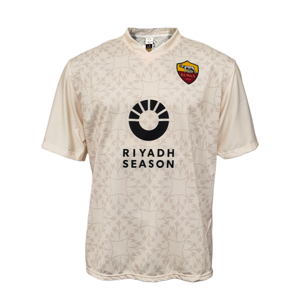Maglia AS Roma Replica Ufficiale - 100% Poliestere, Colletto A V, Perfetta Per Tifosi - Foto 3