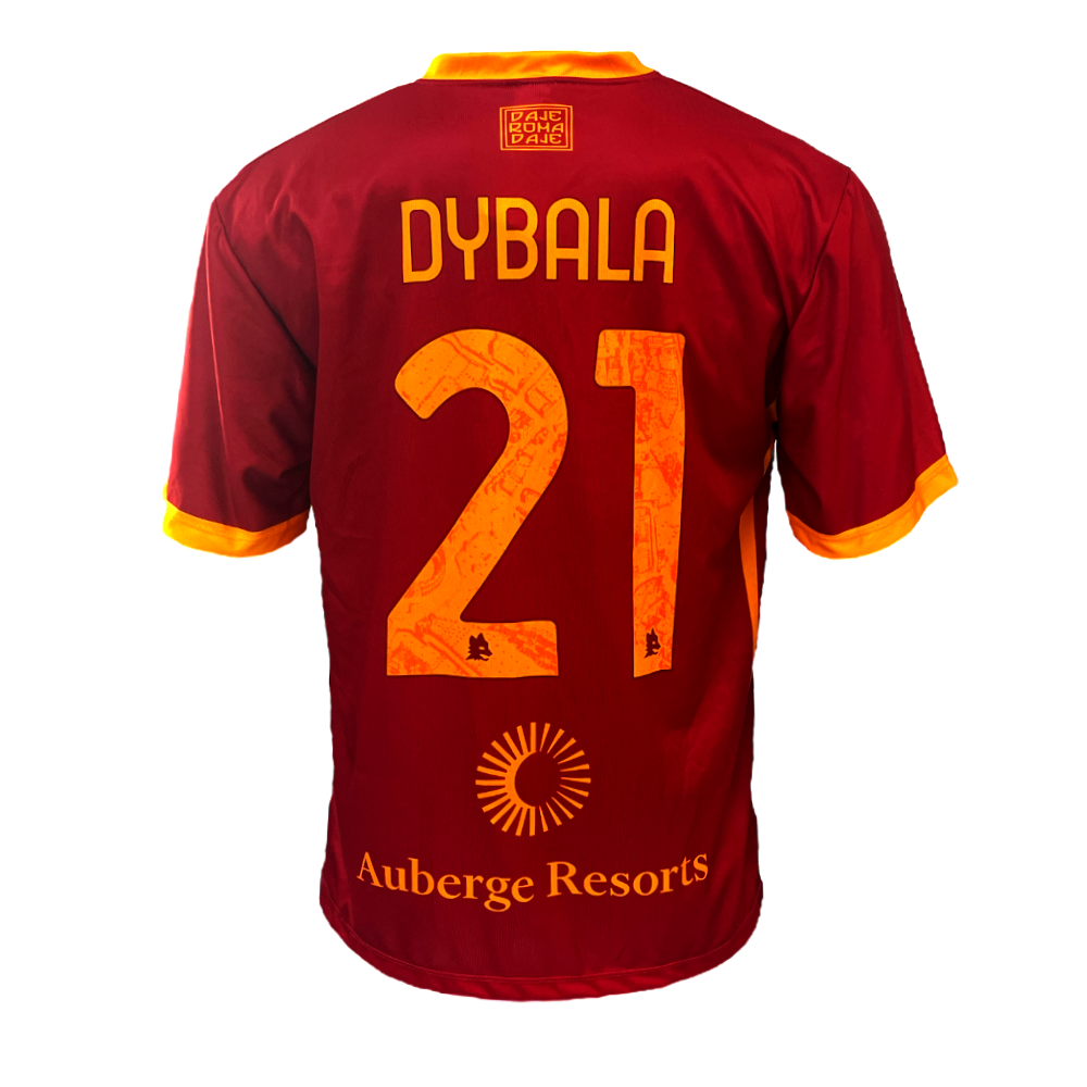 ROMA - MAGLIA REPLICA UFFICIALE HOME SPQR PAULO DYBALA 21 ADULTO / BAMBINO 2023/2024