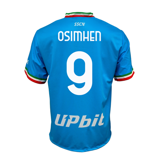 SSC NAPOLI - MAGLIA REPLICA UFFICIALE HOME VICTOR OSIMHEN 9 ADULTO / BAMBINO 2023/2024