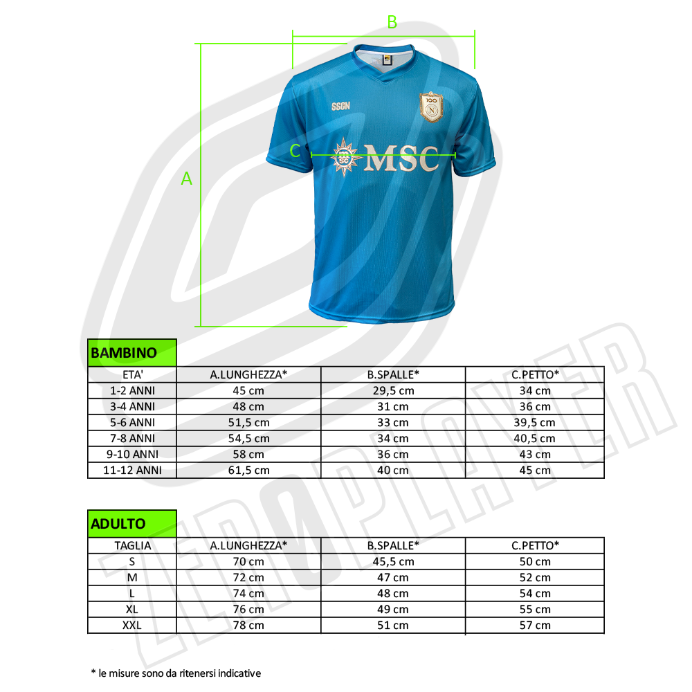 SSC NAPOLI - MAGLIA REPLICA UFFICIALE HOME ADULTO / BAMBINO 2026/2027
